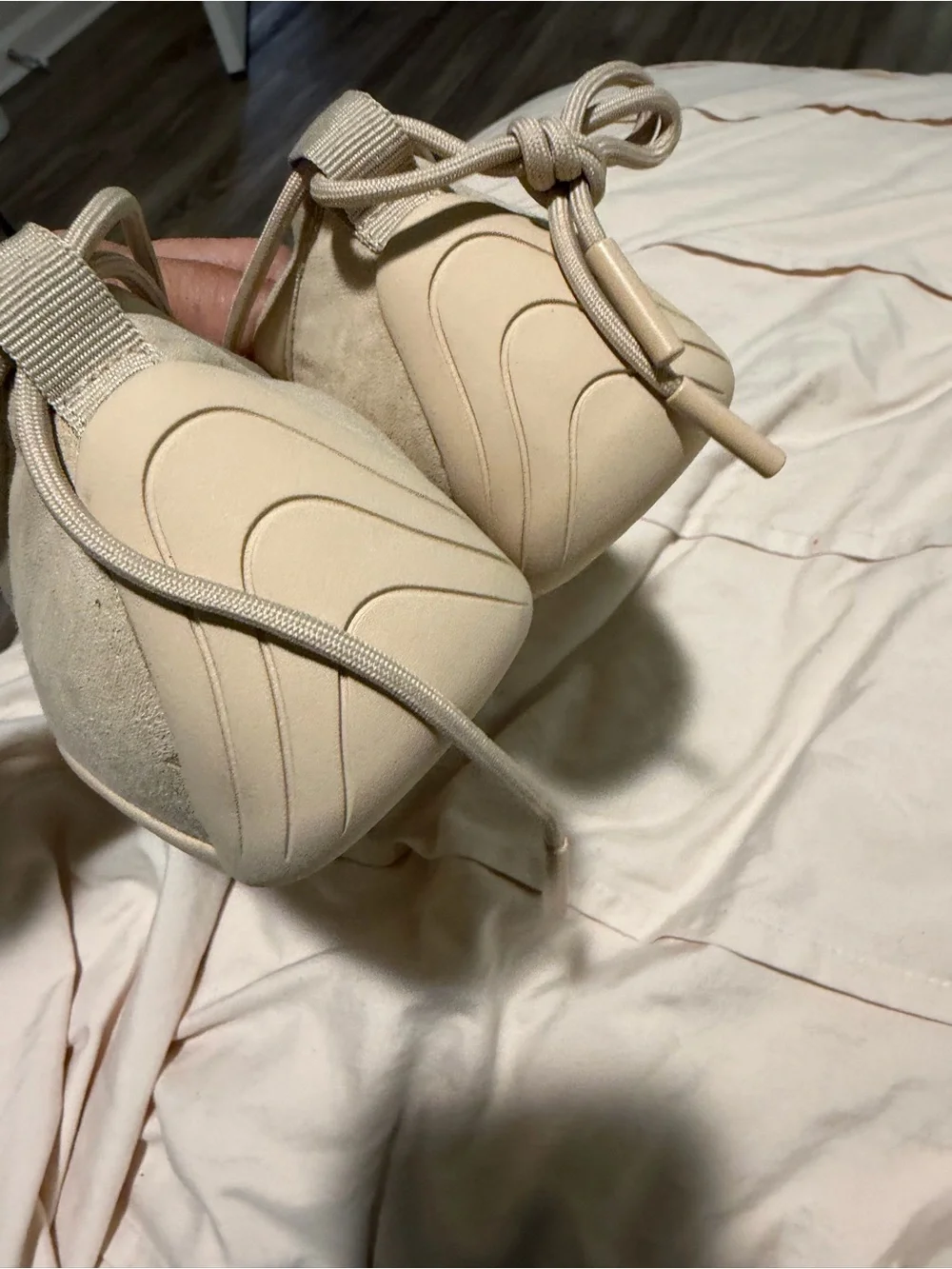JW PEI Caitlin Lace-Up Ballerina Sneakers - Beige